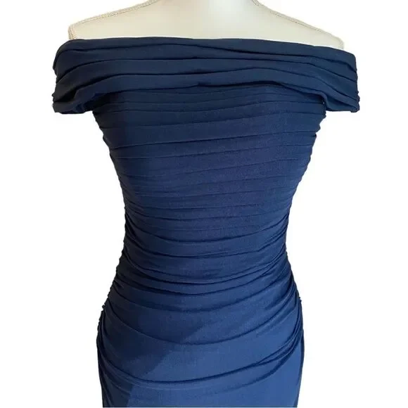 sachin and babi light blue dress Off the Shoulder Evening Dresses